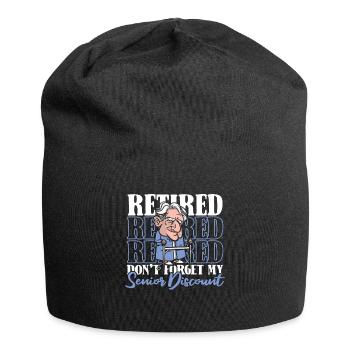Retraite Pension Humour N’oubliez pas ma réduction - Bonnet en jersey - noir - Devant