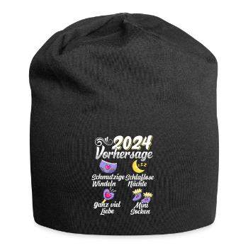 Baby Vorhersage 2024 werdende Mutter 2024 - Jersey-Beanie - Schwarz - Vorne