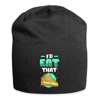Tarte au citron vert Gâteau au citron cadeau - Bonnet en jersey - noir - Devant