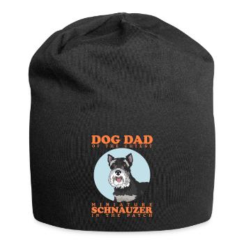 Zwergschnauzer Dad Schnauzer Hund Geschenk - Jersey-Beanie - Schwarz - Vorne