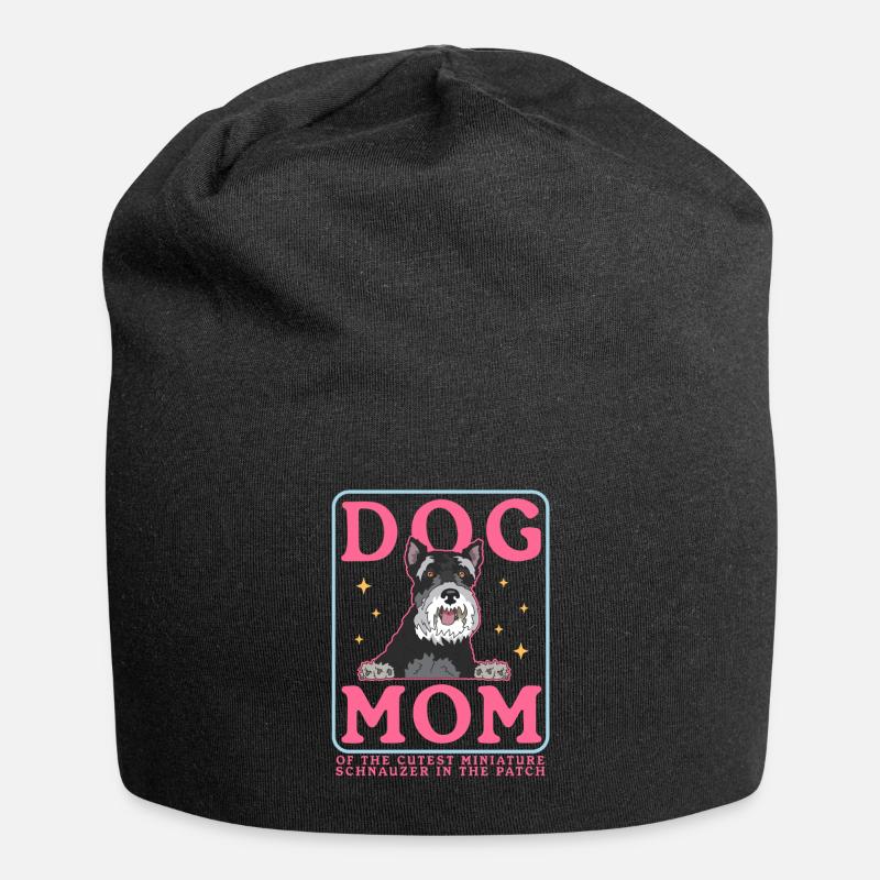 Zwergschnauzer Mom Schnauzer Hunde Geschenk - Jersey-Beanie - Schwarz