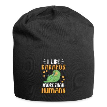 Kakapo mehr mögen flugunfähiger Papagei Kakapo - Jersey-Beanie - Schwarz - Vorne