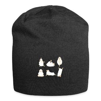 Yoga Schaf Meditation Schaf macht Yoga Übungen - Jersey-Beanie - Anthrazit - Vorne