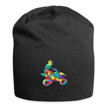 Low Poly All Terrain Polygon Quad Riding - Jersey Beanie - black - Front