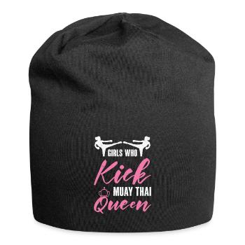 International Women's Day Muay Thai Girl Power - Jersey Beanie - black - Front