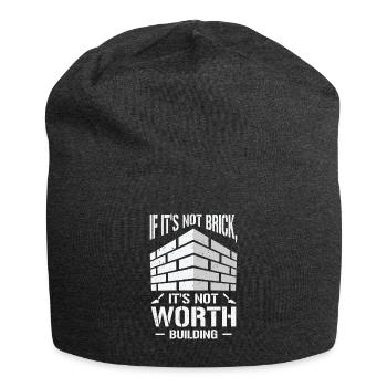 Bricklayer Brick Mason Masonry - Jersey Beanie - charcoal grey - Front