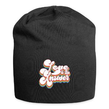 La réponse est l’amour - Mois de la fierté LGBTQ - Bonnet en jersey - noir - Devant