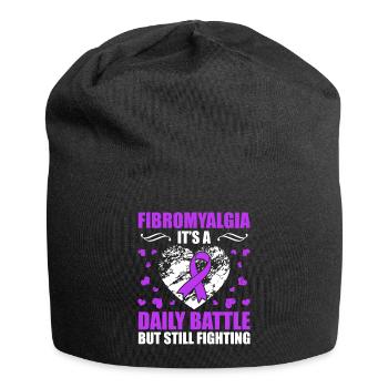Fibromyalgie Es Ist Ein Täglicher Kampf, Aber Ich - Jersey-Beanie - Schwarz - Vorne