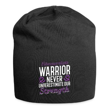 Fibromyalgia Warrior Never Underestimate - Jersey Beanie - black - Front