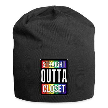 Just out of the closet during Pride Week - Jersey Beanie - black - Front