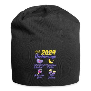 Baby Vorhersage 2024 werdende Mutter 2024 - Jersey-Beanie - Schwarz - Vorne
