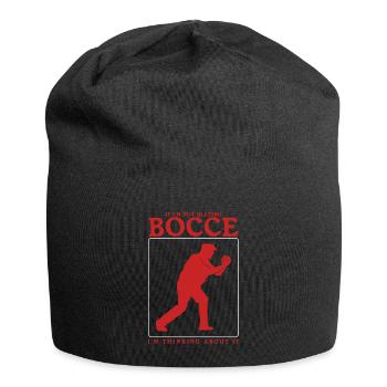 Boccia Bocce Bocciaspieler Boulesport Geschenk - Jersey-Beanie - Schwarz - Vorne
