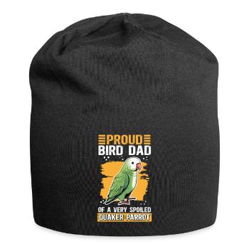 Monk Parakeet Parrots Dad Gift - Jersey Beanie - black - Front