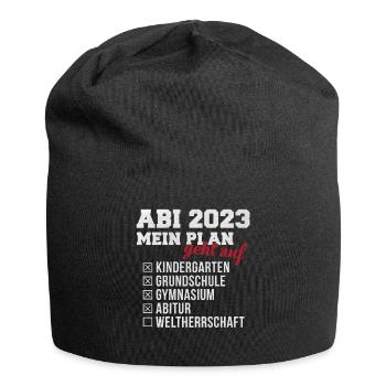 Abitur 2023 - Jersey-Beanie - Schwarz - Vorne