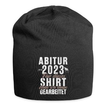Abitur 2023 - Jersey-Beanie - Schwarz - Vorne
