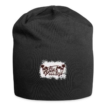 Surfing Barefoot Beach Surfer Board Daylight Saving Time - Jersey Beanie - black - Front