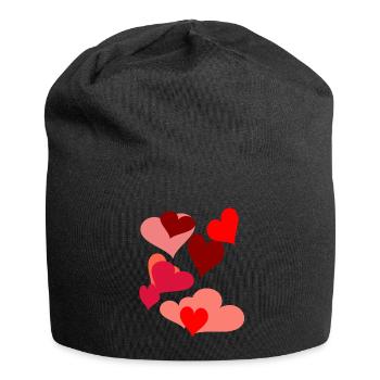 Symbol Herzen Herz Romantik Liebe herzlich - Jersey-Beanie - Schwarz - Vorne