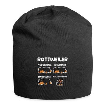 Hund Rottweiler - Jersey-Beanie - Schwarz - Vorne