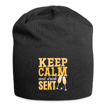 RESTEZ CALME et buvez Sekt - Mädelsabend Pegel - Bonnet en jersey - noir - Devant