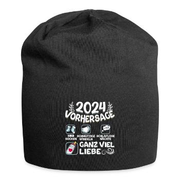 Baby Vorhersage 2024 werdende Mutter 2024 - Jersey-Beanie - Schwarz - Vorne