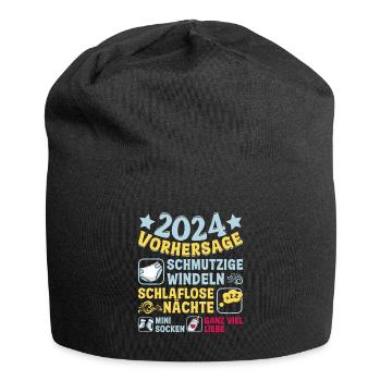 Vorhersage 2024 bald Vater Babyparty 2024 - Jersey-Beanie - Schwarz - Vorne