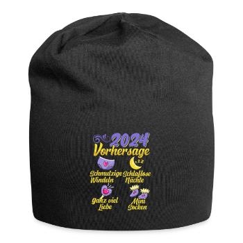 Baby Vorhersage 2024 werdende Mutter 2024 - Jersey-Beanie - Schwarz - Vorne