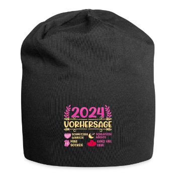Babyparty Vorhersage 2024 werdende Mama 2024 - Jersey-Beanie - Schwarz - Vorne