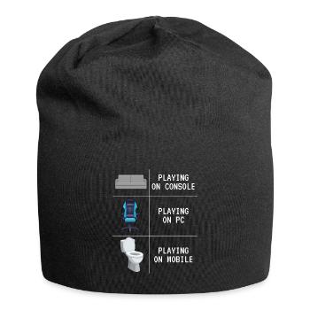 Jouer à des jeux de jeux - Bonnet en jersey - noir - Devant