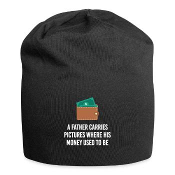 Père Argent Bourse Enfants Enfant Descendance paternelle - Bonnet en jersey - noir - Devant