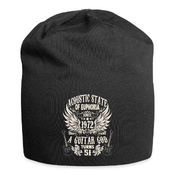 guitarists rocker birthday band vintage 1972 - Jersey Beanie - black - Front