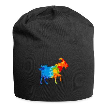 Goat Splash Art Farmer Animal Lover - Bonnet en jersey - noir - Devant
