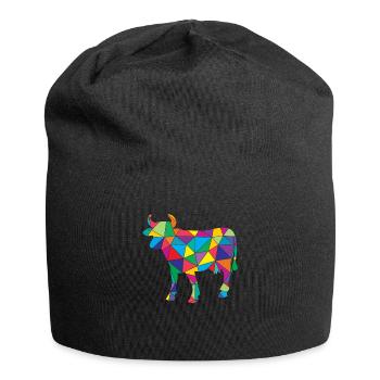 Vache Polygone Éleveur de bovins - Bonnet en jersey - noir - Devant