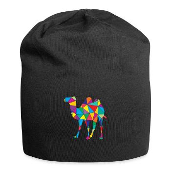 Kamel Polygon Wüste Kunst - Jersey-Beanie - Schwarz - Vorne