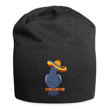 Mexico Hat Pigeon Pigeons Funny - Jersey Beanie - black - Front