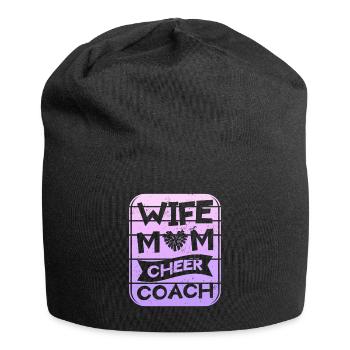Femme Maman Cheer Coach Entraîneurs Entraîneurs - Bonnet en jersey - noir - Devant