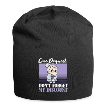 Pension de retraité drôle N’oubliez pas ma réduction - Bonnet en jersey - noir - Devant