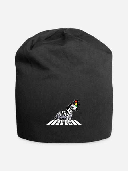 Zebra - Jersey-Beanie - Schwarz