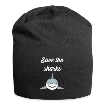 Save the sharks - Jersey-Beanie - Schwarz - Vorne