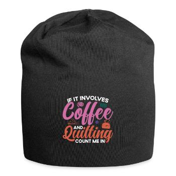 Quilten Geschenk Nähen Stricken Quilter - Jersey-Beanie - Schwarz - Vorne