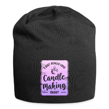 J’aime vraiment faire des bougies Okay Craft - Bonnet en jersey - noir - Devant