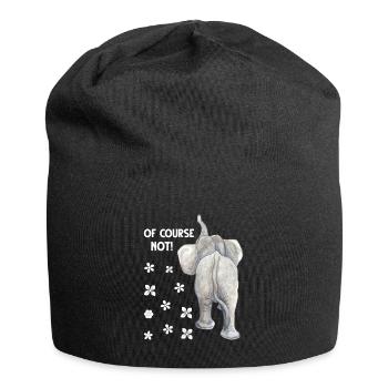 Bien sûr pas de discussion éléphant tarö proboscis - Bonnet en jersey - noir - Devant