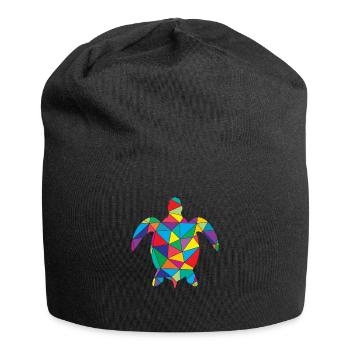 Low Poly Turtle Geometry Polygon Turtle - Jersey Beanie - black - Front