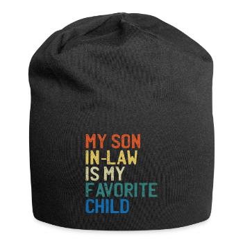 My Son-In-Law: The Favorite Child" Retro Vintage - Jersey Beanie - black - Front