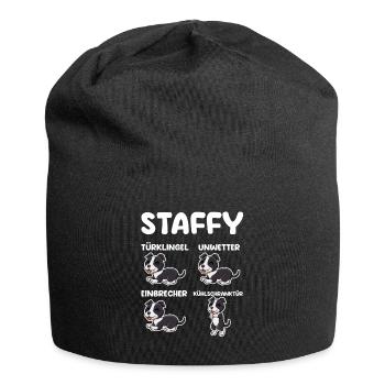 Dog Staffy - Jersey Beanie - black - Front