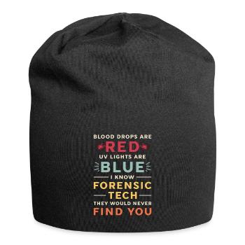Les gouttes de sang médico-légales sont de la criminologie rouge - Bonnet en jersey - noir - Devant