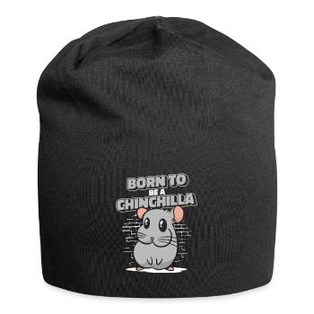 Né pour être un chinchilla à queue courte longue queue - Bonnet en jersey - noir - Devant