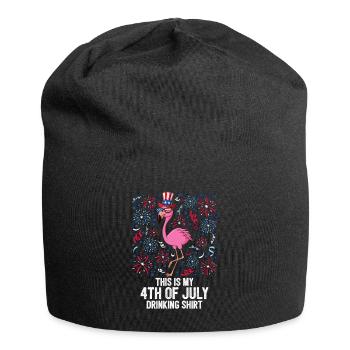 C’est ma chemise à boire Flamingo du 4 juillet - Bonnet en jersey - noir - Devant