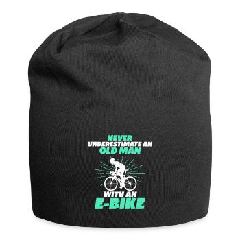 Ne sous-estimez jamais un homme avec un vélo électrique - Bonnet en jersey - noir - Devant