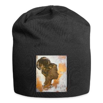 Afrikanische Königin - Jersey-Beanie - Schwarz - Vorne