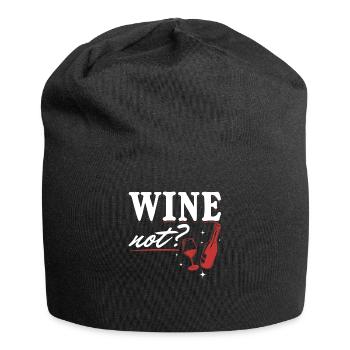 WINE NOT | WINE Why not? Oenophile - Jersey Beanie - black - Front